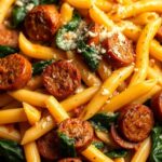 One-Pan Creamy Penne with Spinach & Italian Sausage