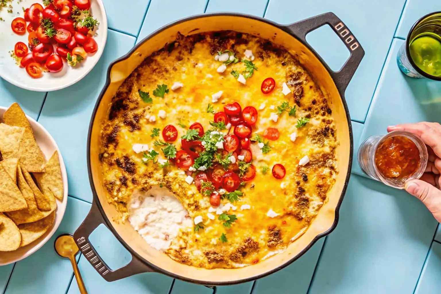 queso fundido with chorizo