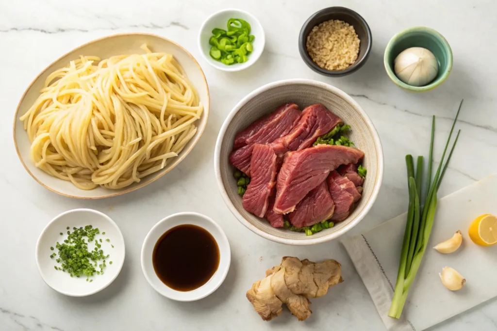 garlic butter steak lightning noodles recipe