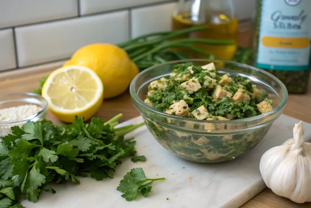 vegan tofu filling for courgette roll recipe