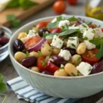 Mediterranean dense bean salad recipe