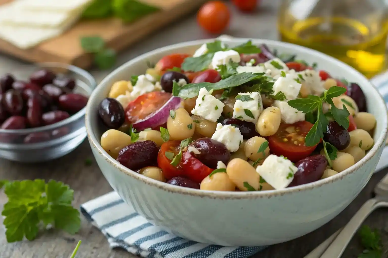 Mediterranean dense bean salad recipe