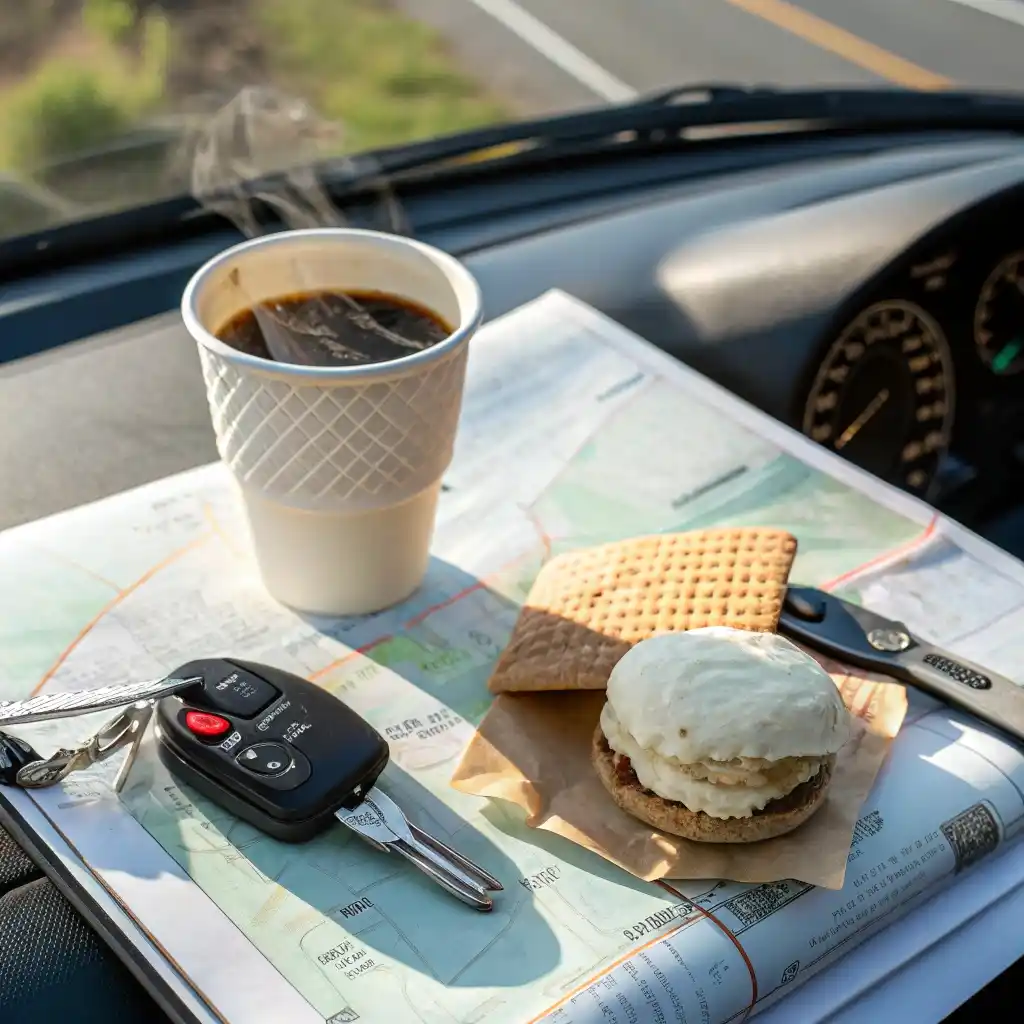 Samantha Brown enjoying gas station affogato