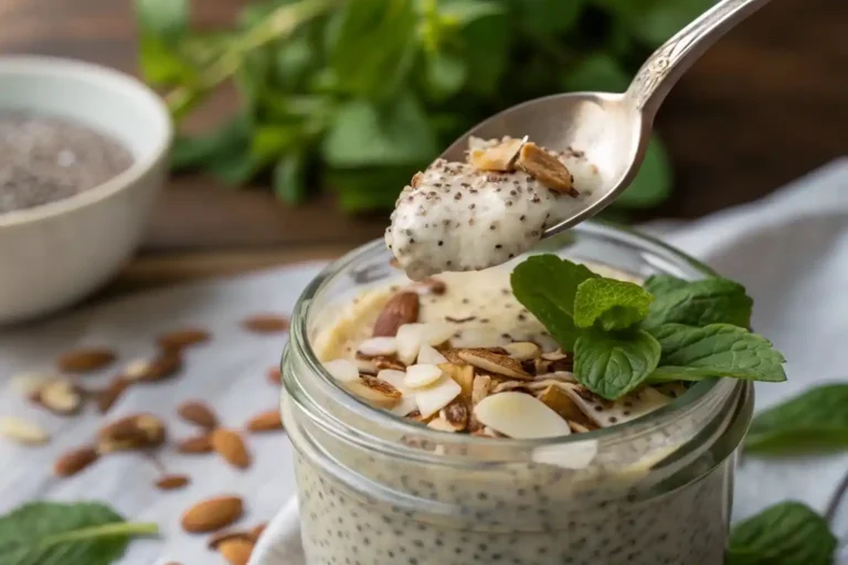Fruit variations of basil seed pudding