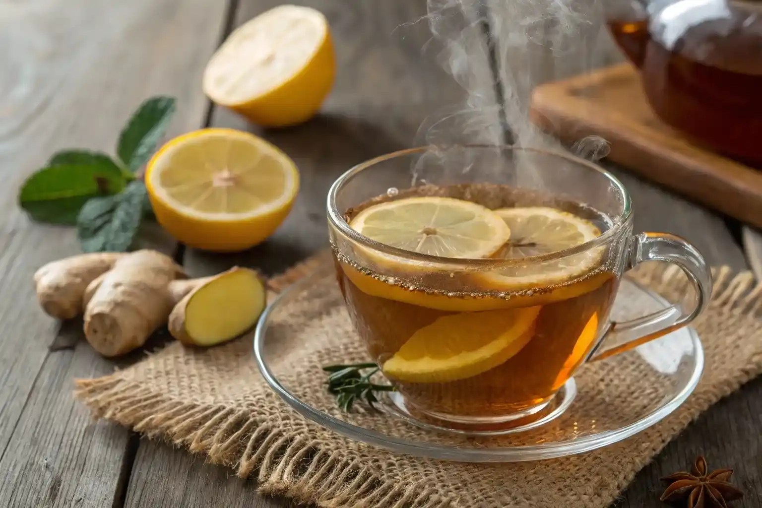 bariatric tea recipe for weight loss with lemon and ginger