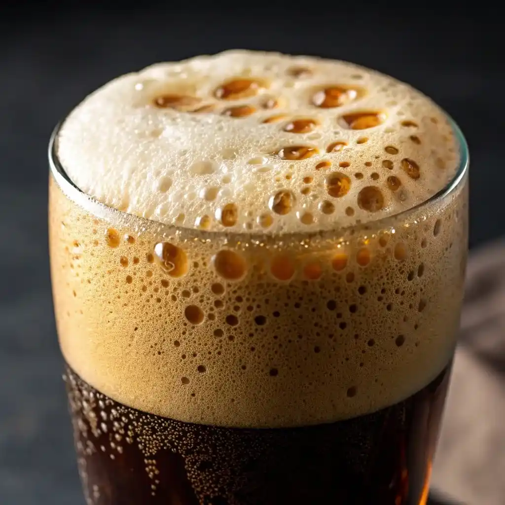 Close-up of creamy nitro cold brew foam