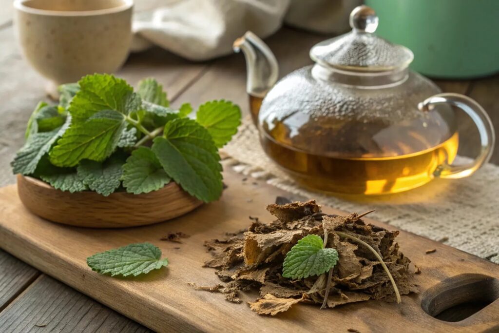 fresh and dried lemon balm tea recipe for weight loss
