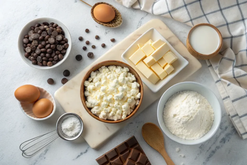 high-protein baking ingredients with cottage cheese