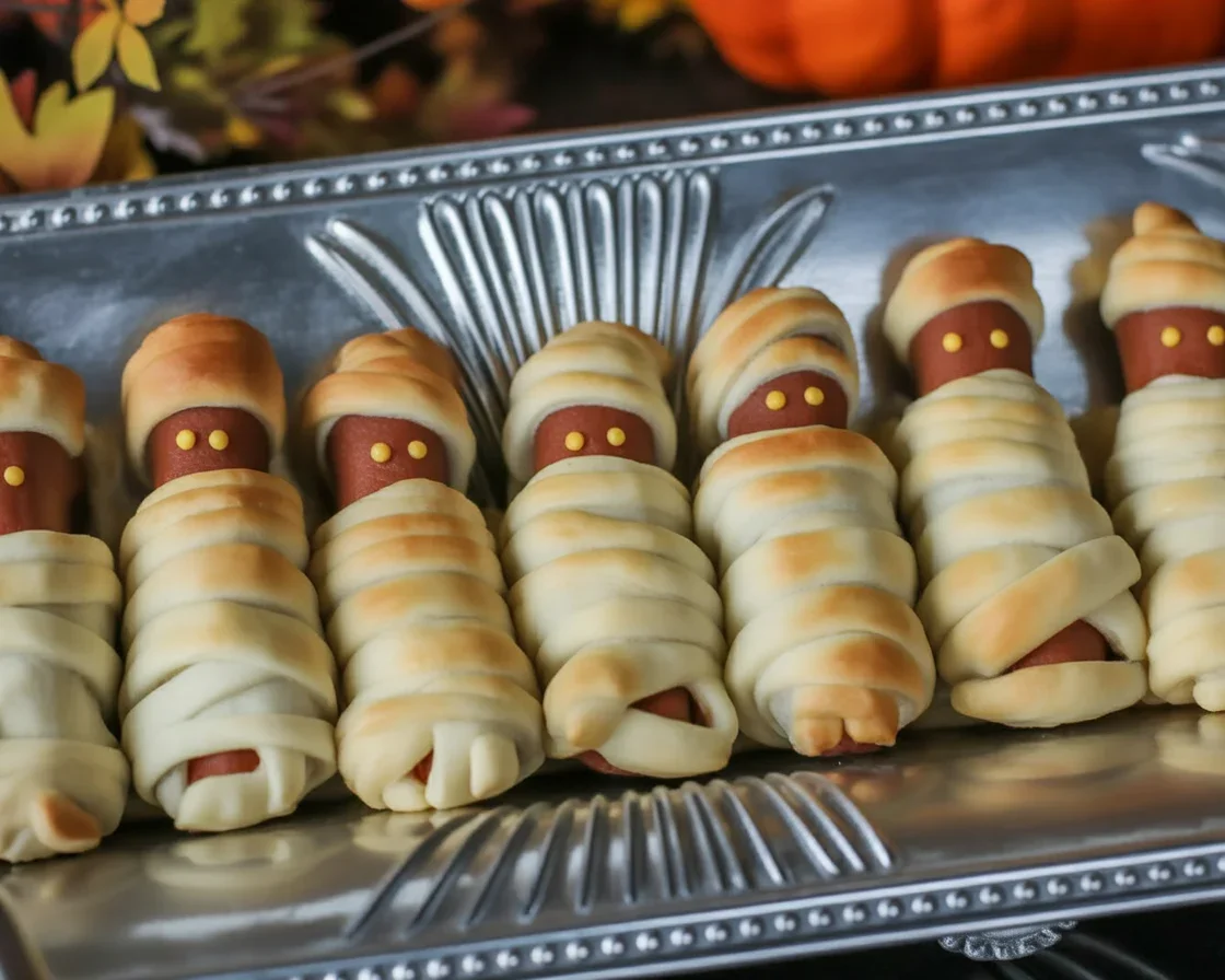 A selection of easy Halloween appetizers including spooky dips and festive snacks.
