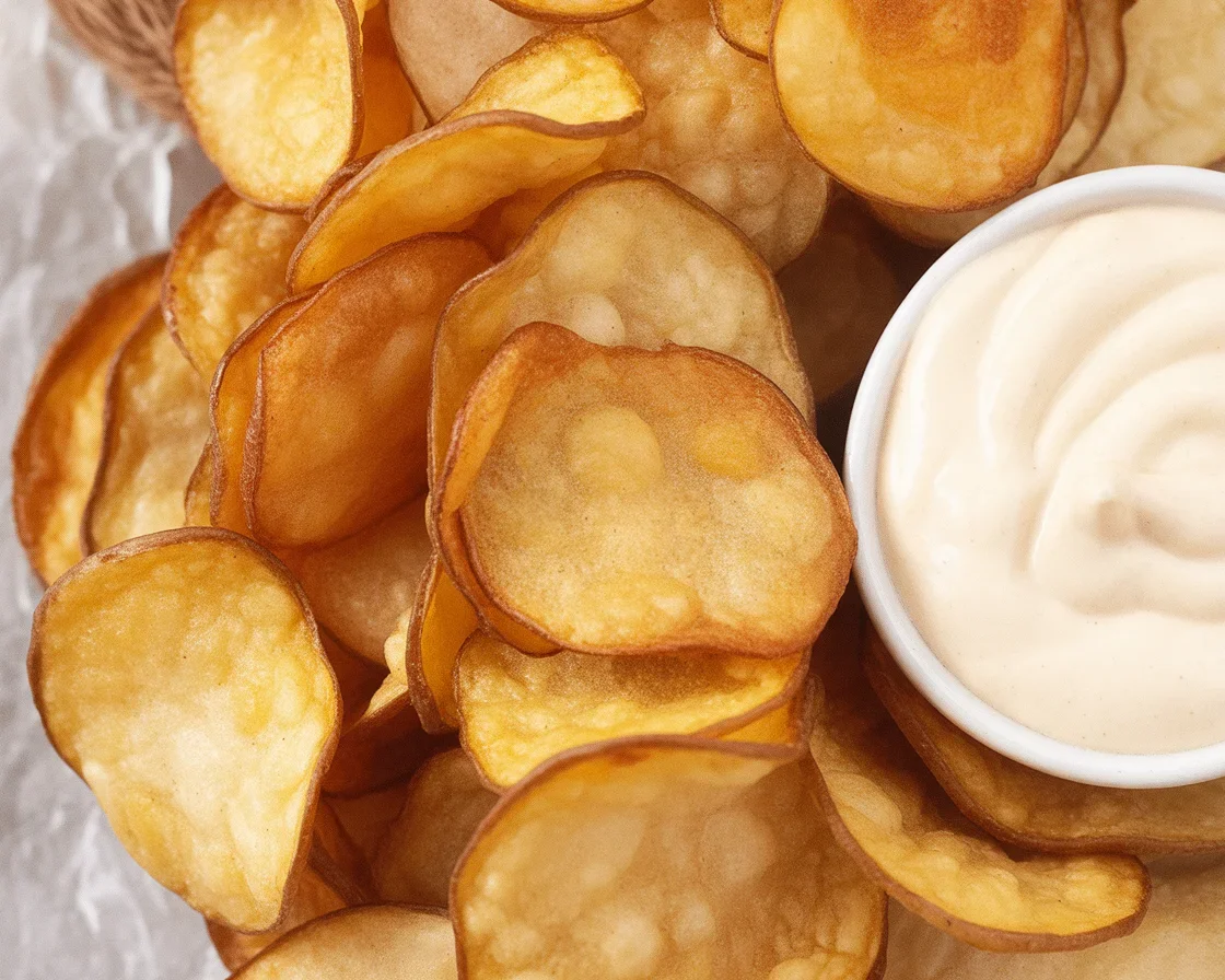 Homemade Air-Fryer Potato Chips, gluten-free and crispy snack recipe