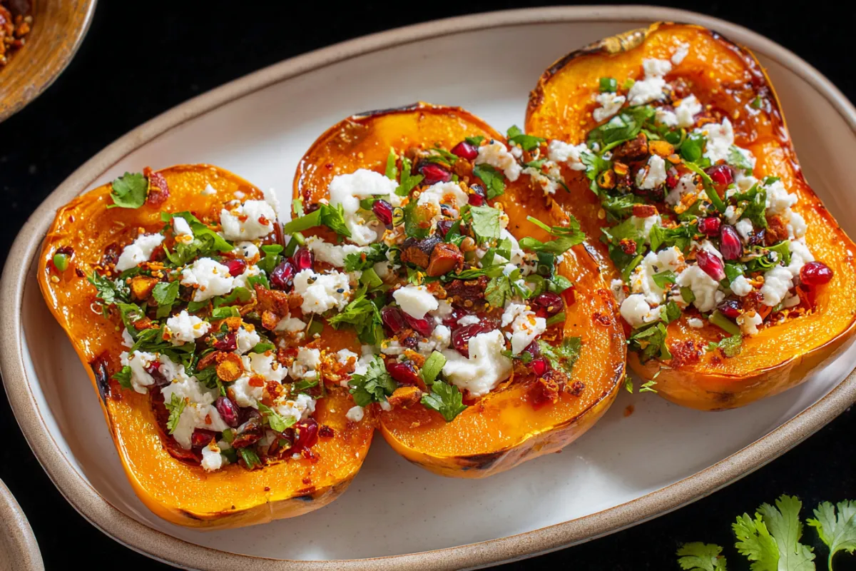 Roasted Honeynut Squash With Cottage Cheese and Chili Crisp
