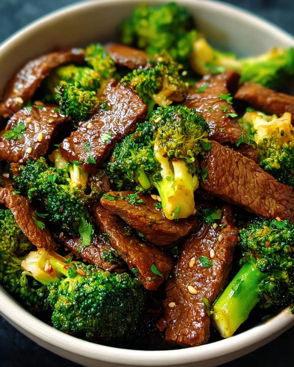 Keto Low Carb Beef and Broccoli dish served on a plate