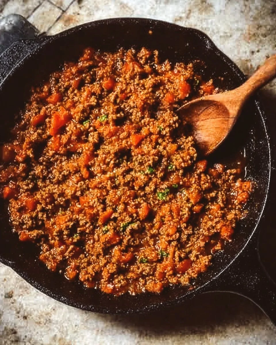 Delicious Keto Sloppy Joes served on a lettuce wrap with toppings.