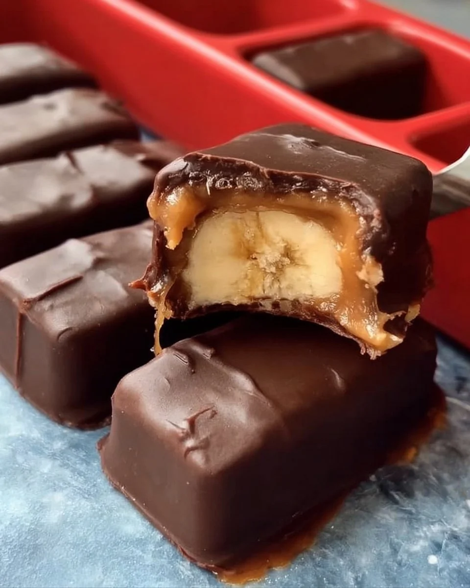 Delicious Banana Snickers dessert featuring bananas and chocolate