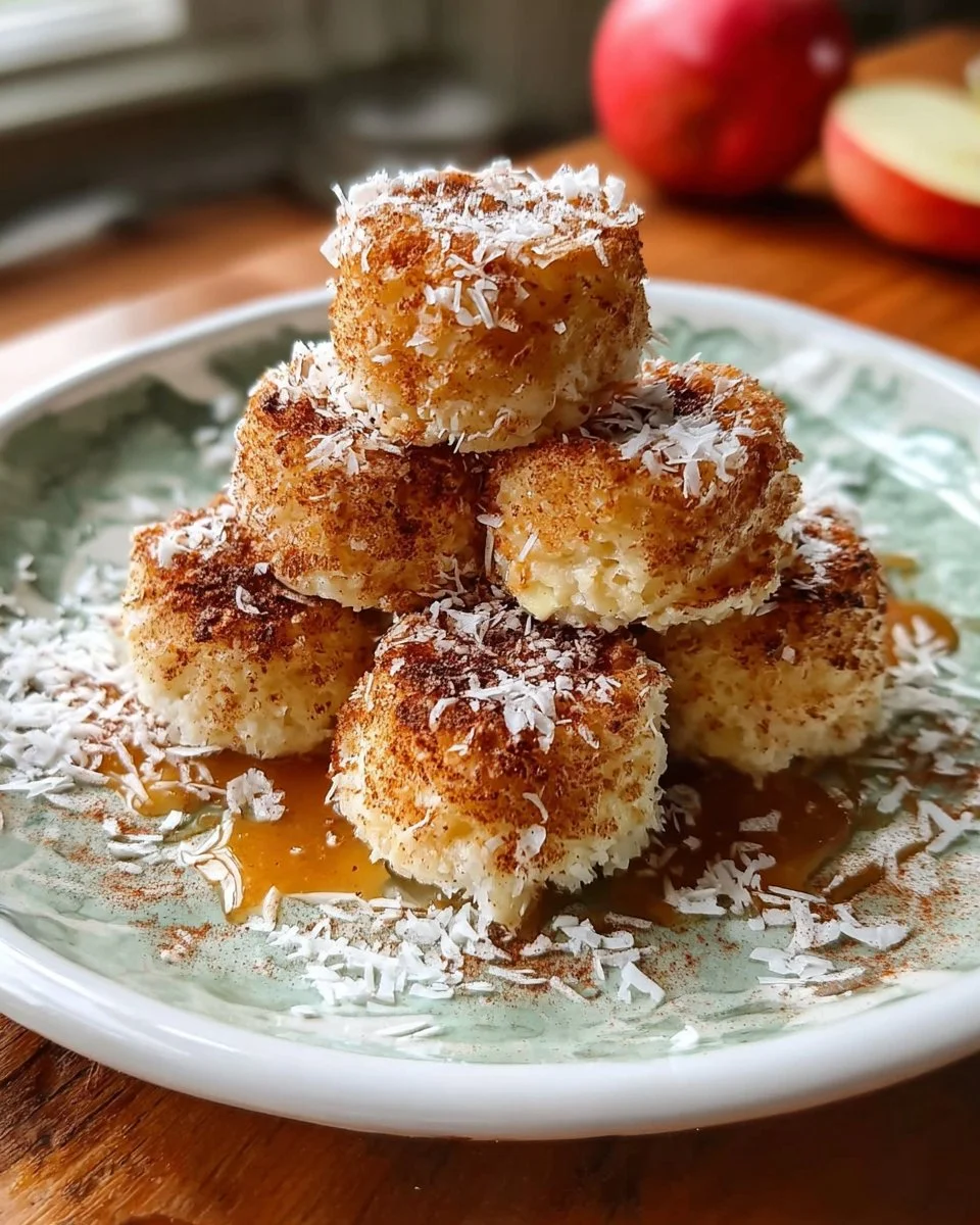 Cinnamon Apple Cottage Cheese Bites served in a bowl