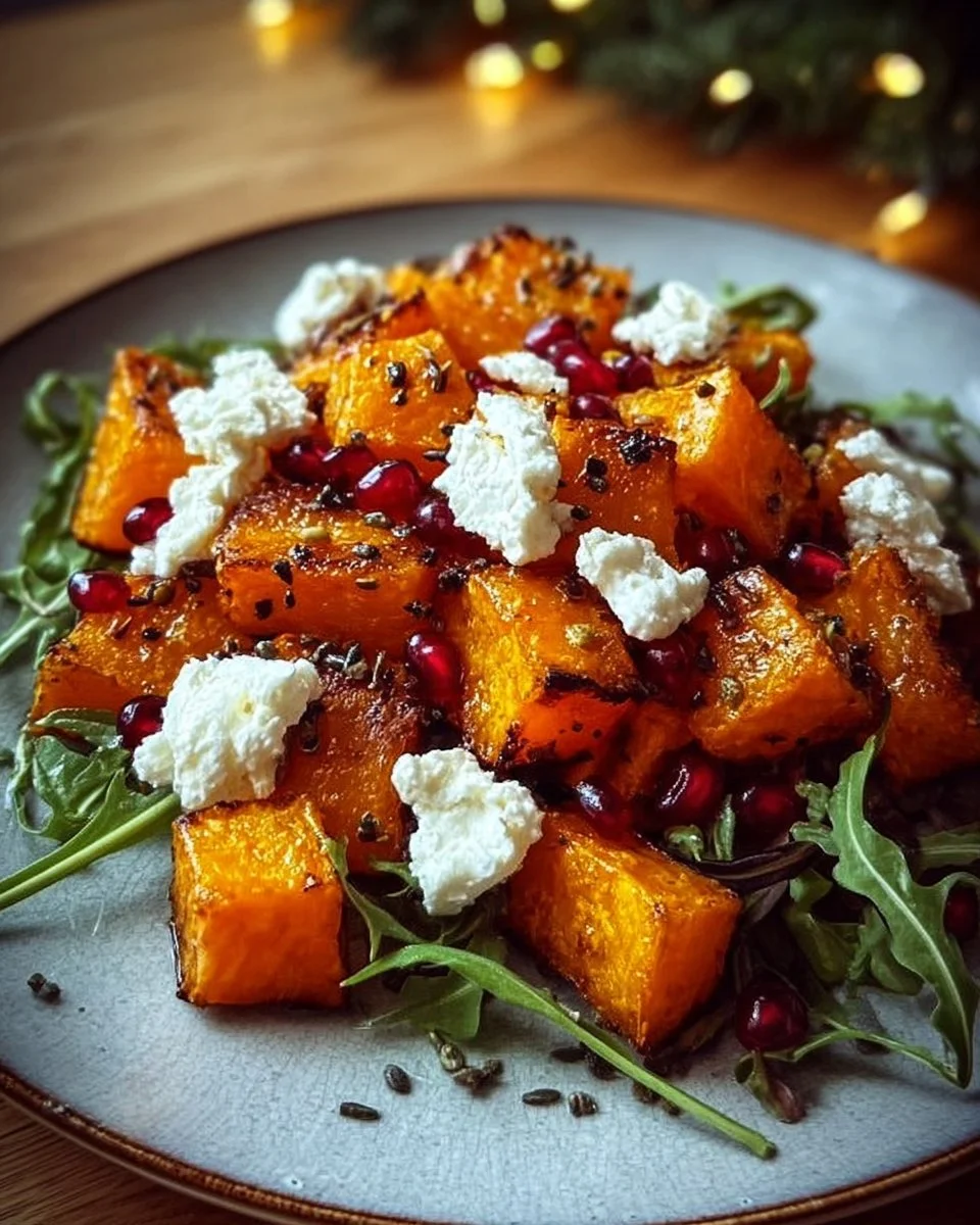 Crispy Honey-Roasted Butternut Salad with vibrant colors and textures