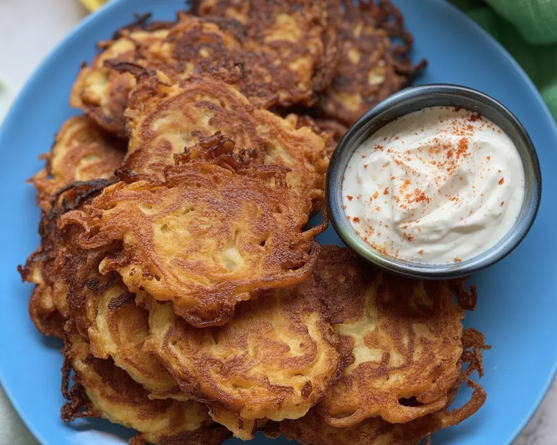 Baked crispy onion chips made with thinly sliced onions and cheese.