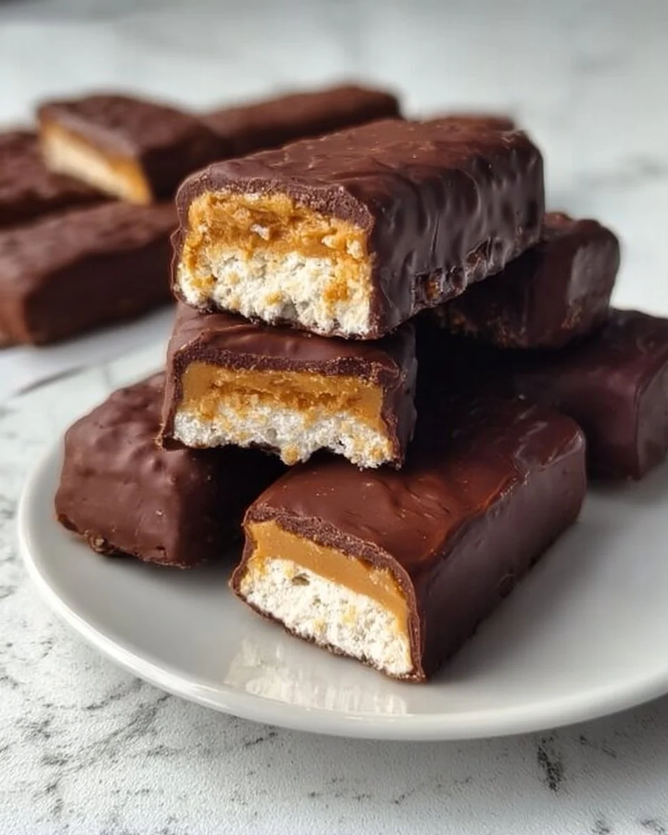Homemade Healthy Twix Bars gluten-free recipe with chocolate and caramel layers