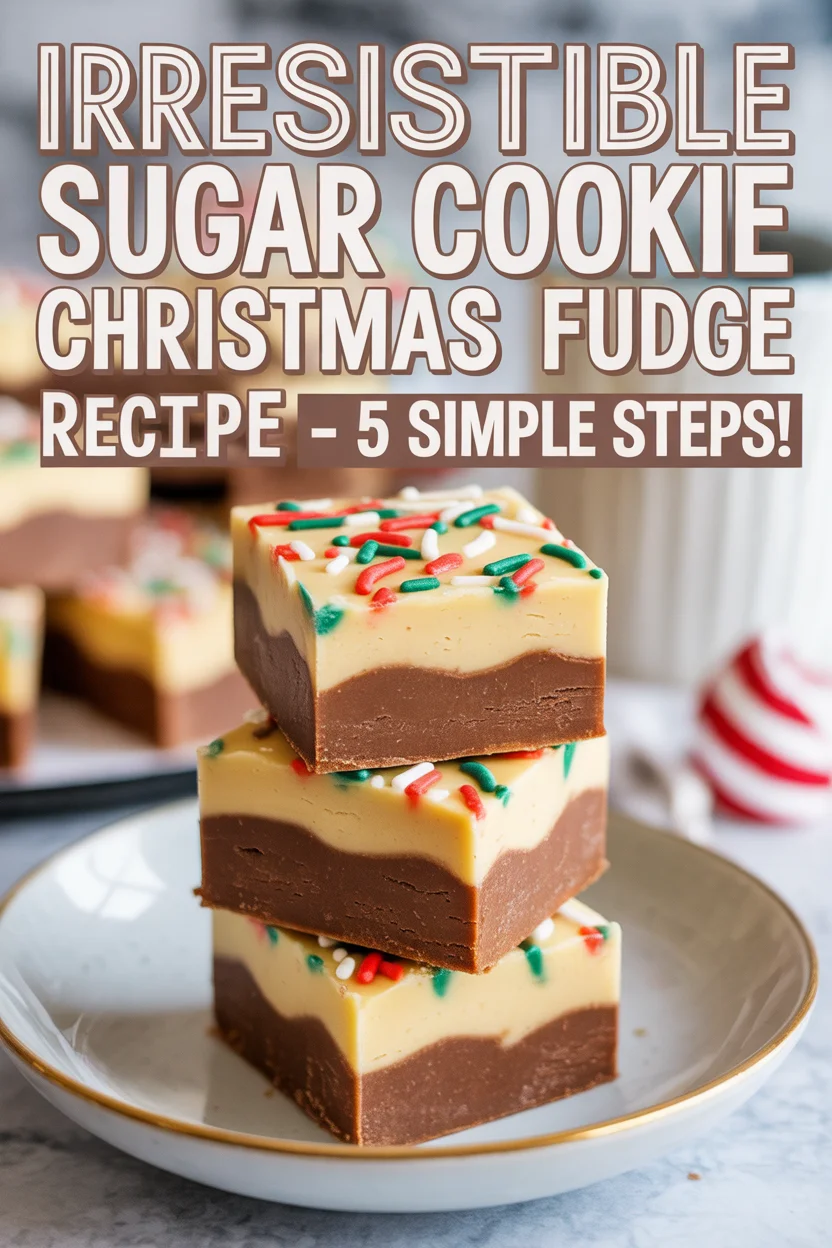 Sugar Cookie Christmas Fudge Recipe