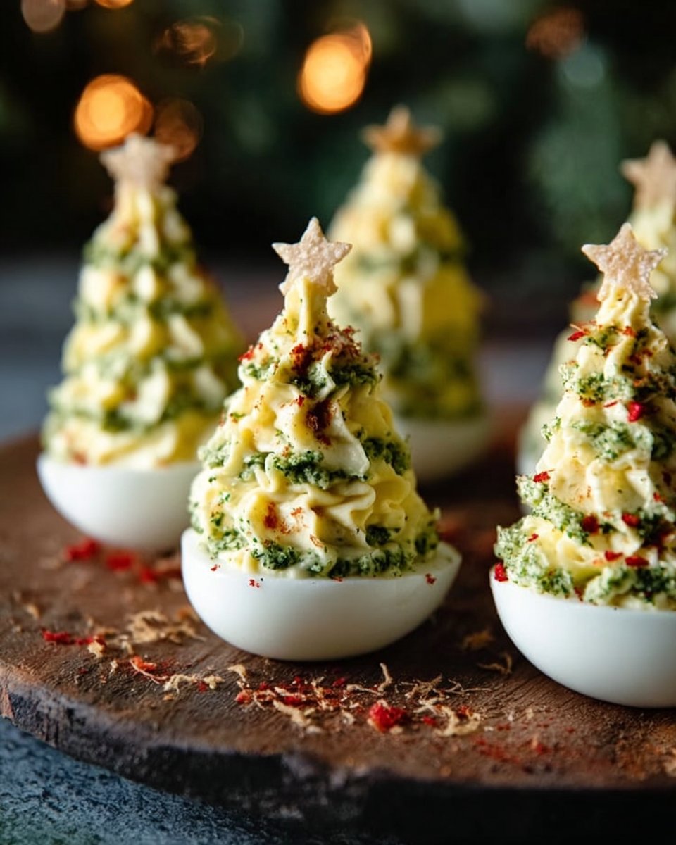 Deviled Egg Christmas Trees