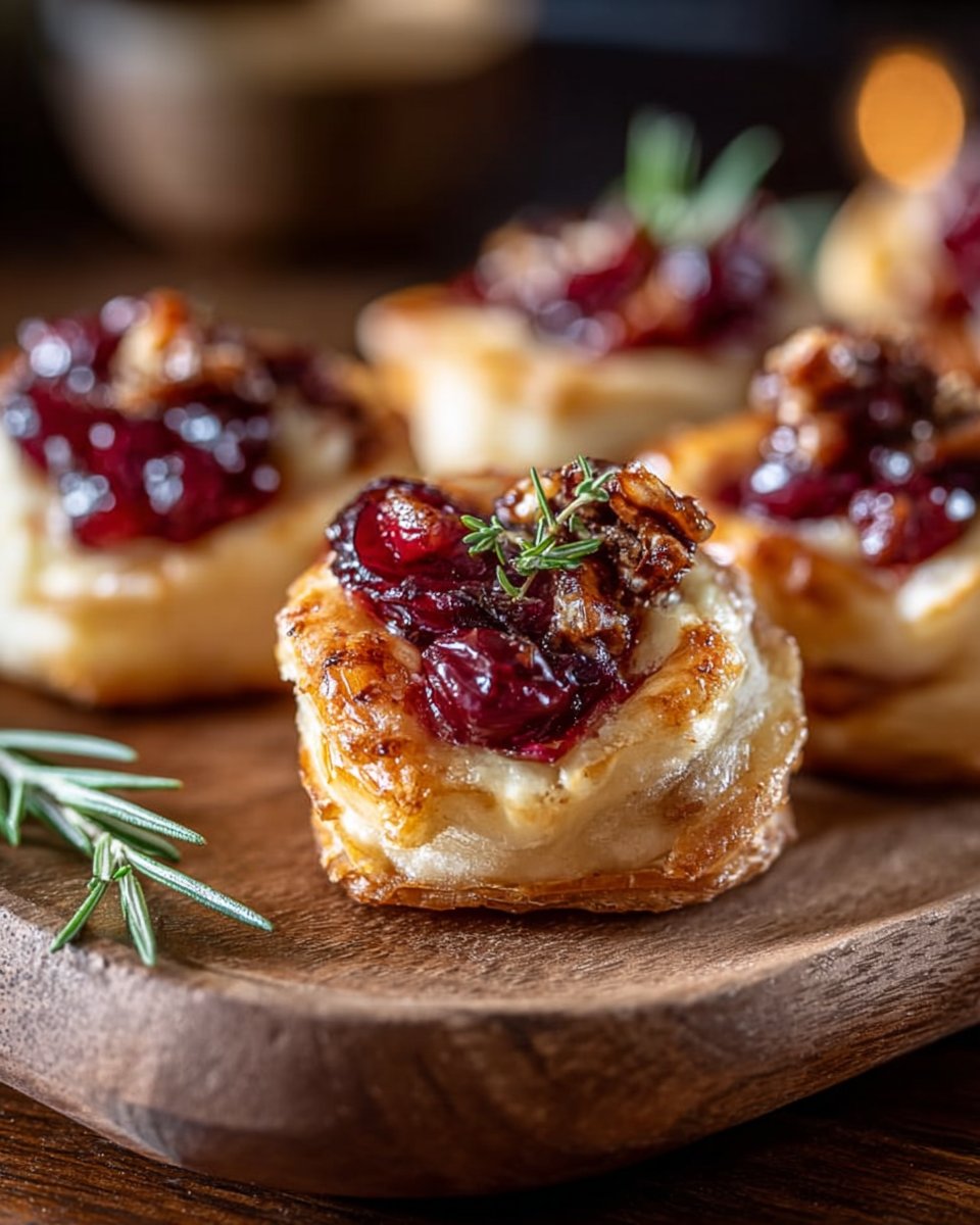 Baked Cranberry Brie Bites