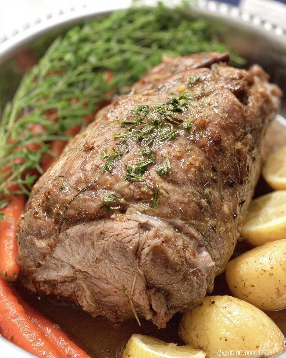Instant Pot lamb roast with herbs and vegetables