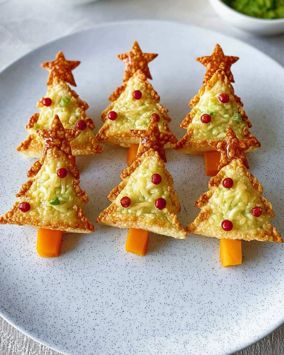 Delicious Pita Christmas Trees decorated with toppings for holiday celebrations
