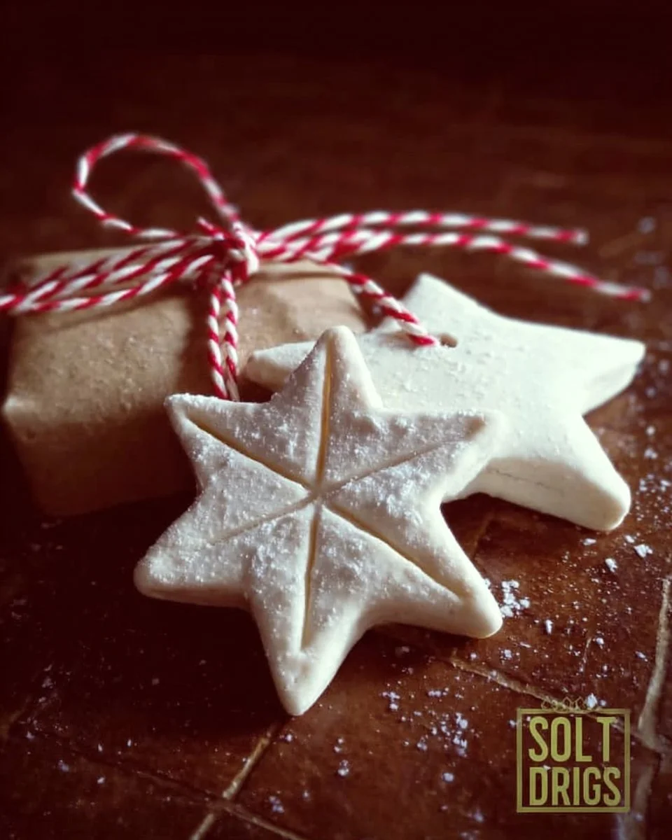 Handmade salt dough Christmas ornaments for festive holiday decor