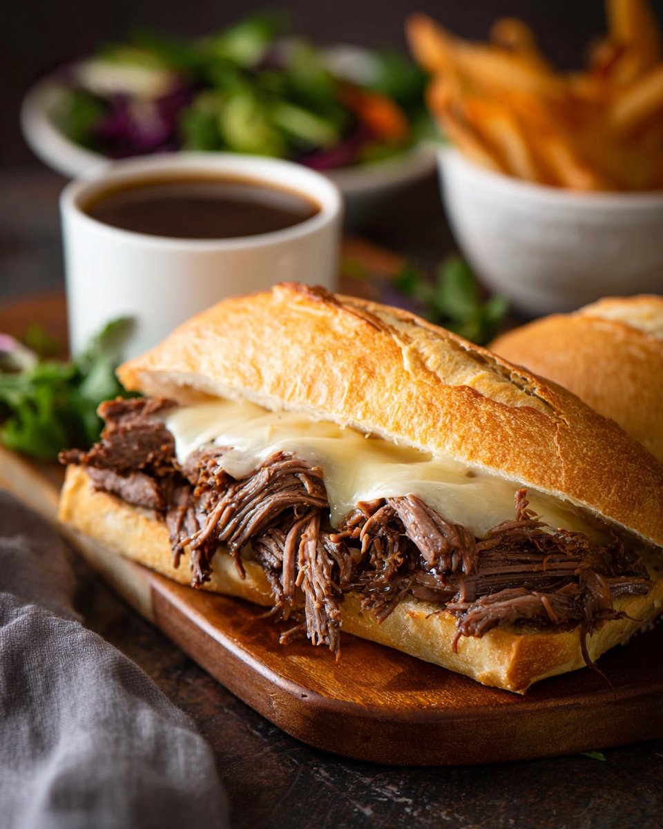 Slow Cooker French Dip Sandwiches