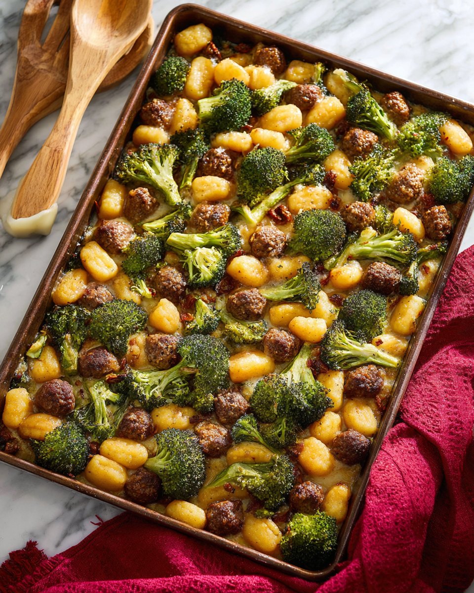 Sheet Pan Gnocchi with Sausage and Broccoli
