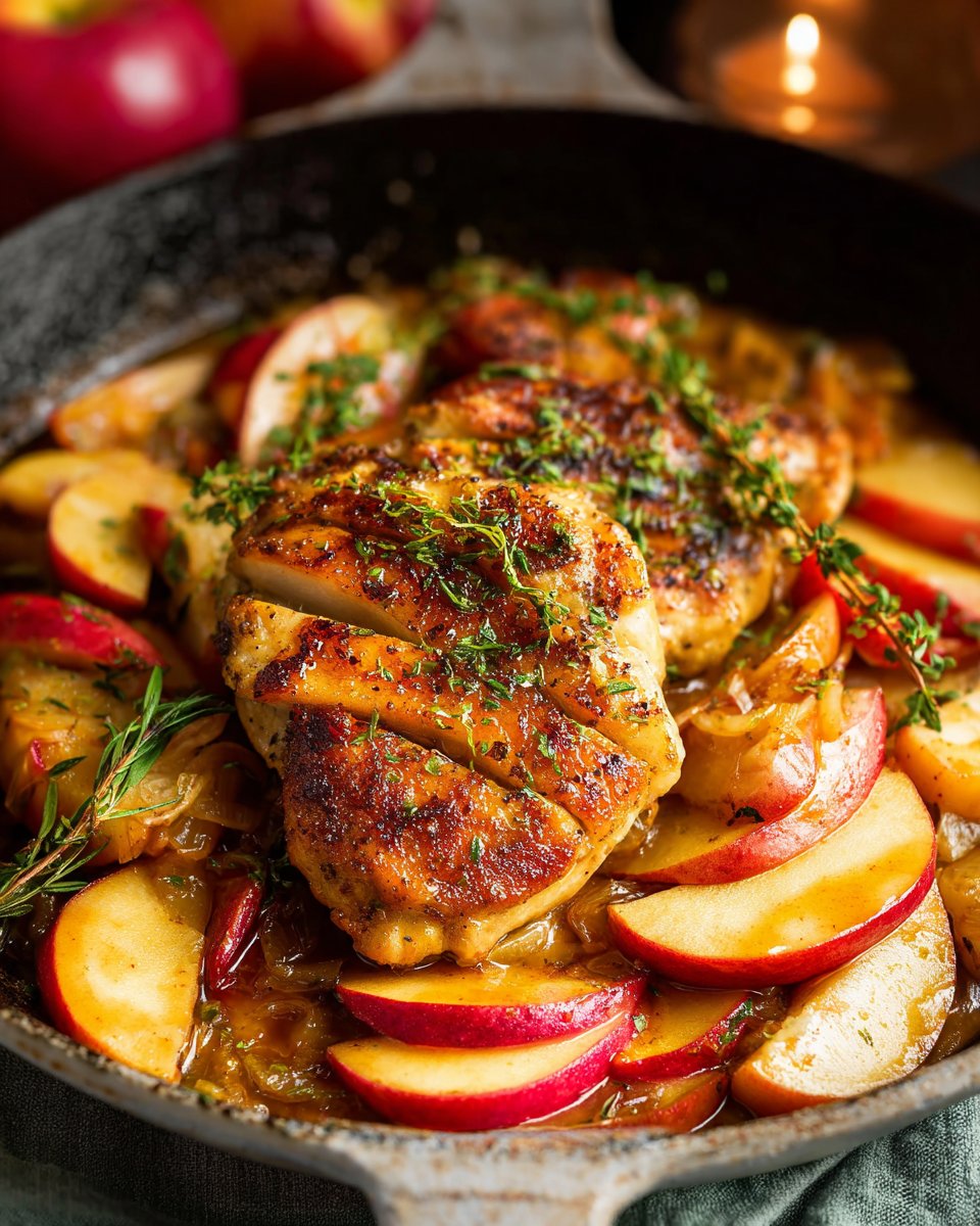 Chicken with Apples and Pan Sauce
