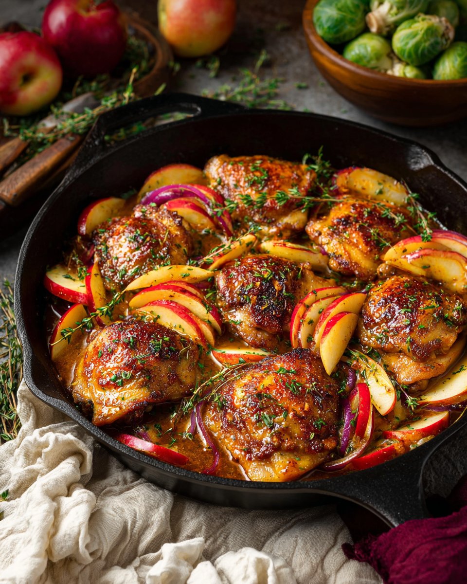 Chicken with Apples and Pan Sauce