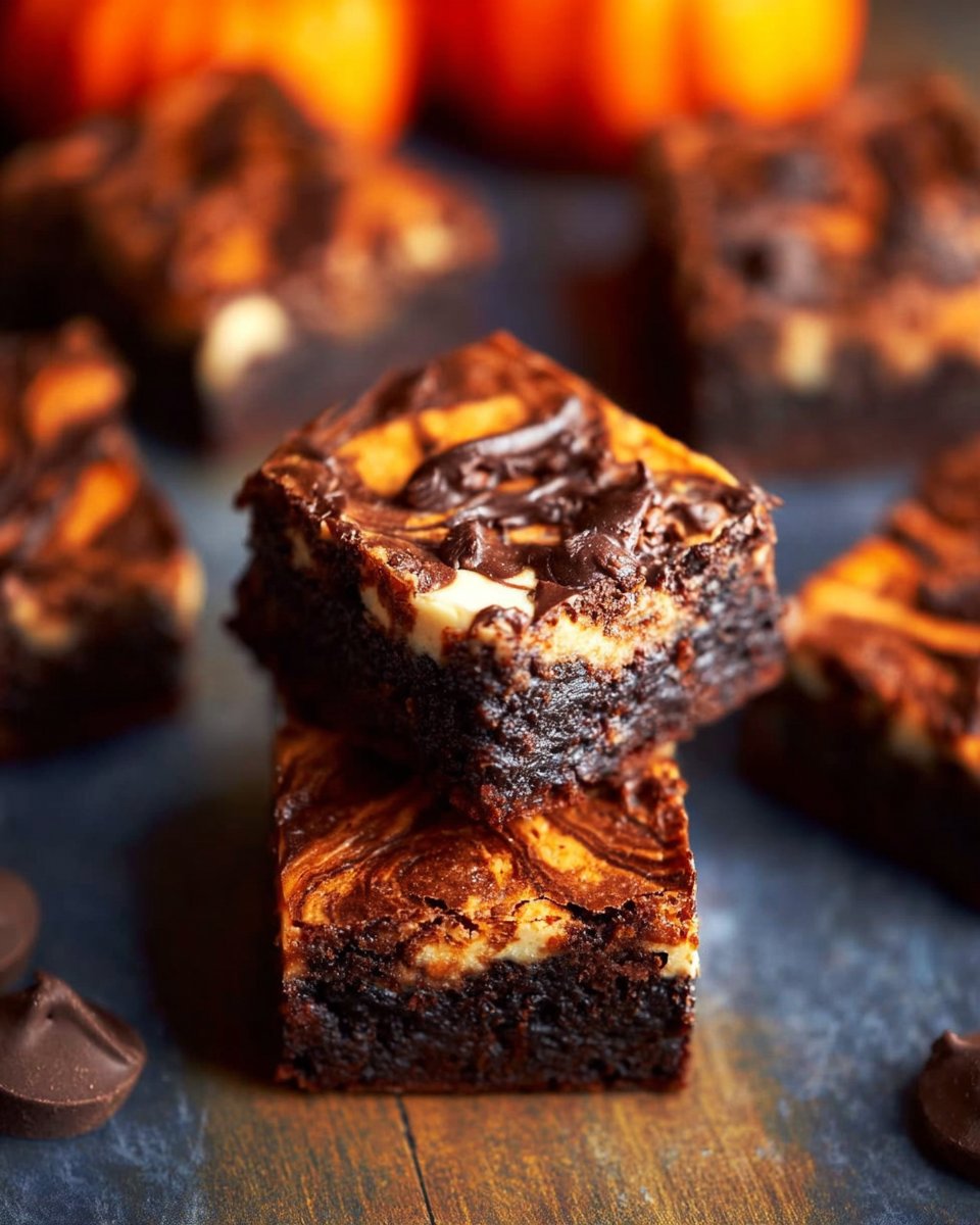 Halloween Cheesecake Brownies