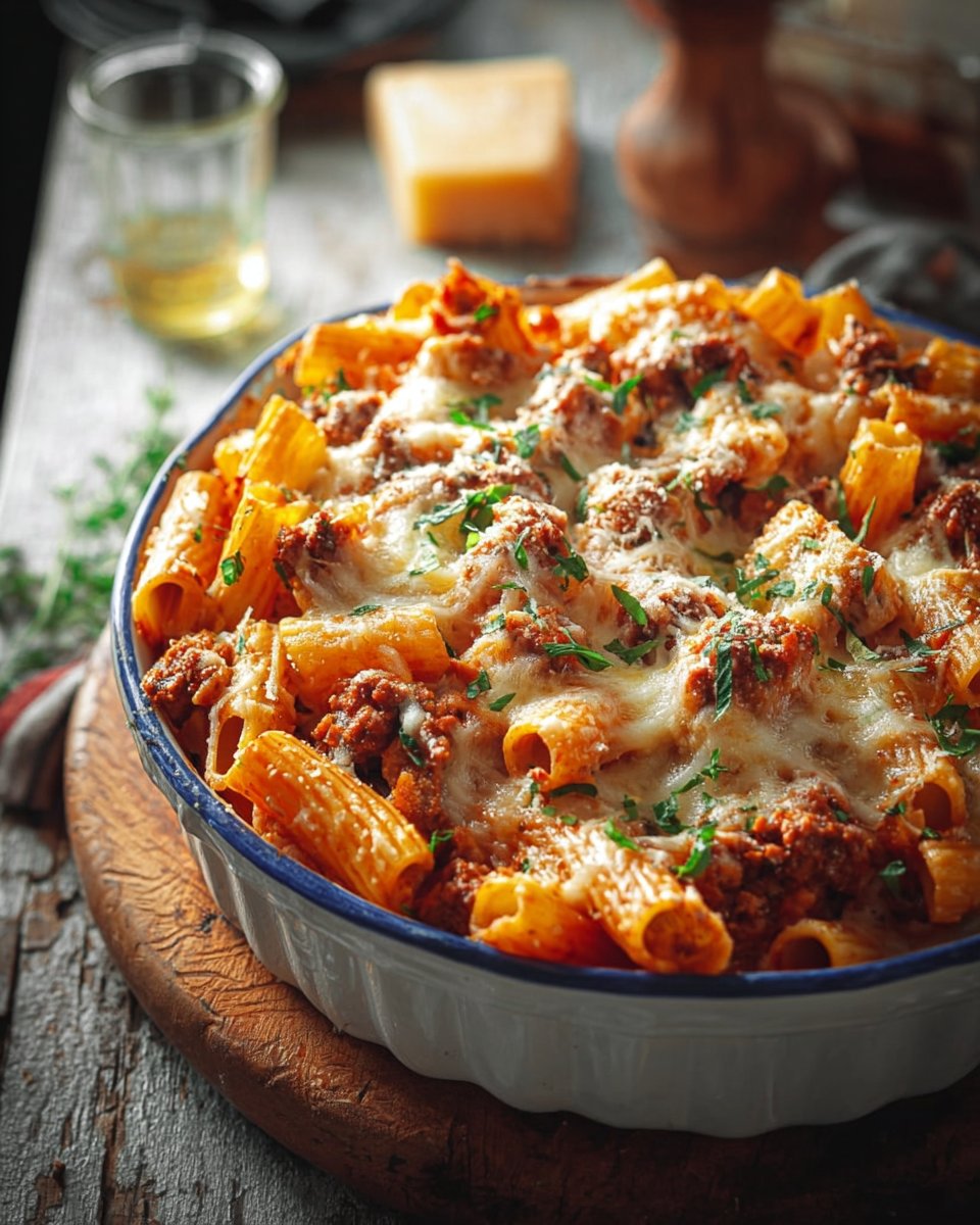 Four-Cheese Sausage Rigatoni