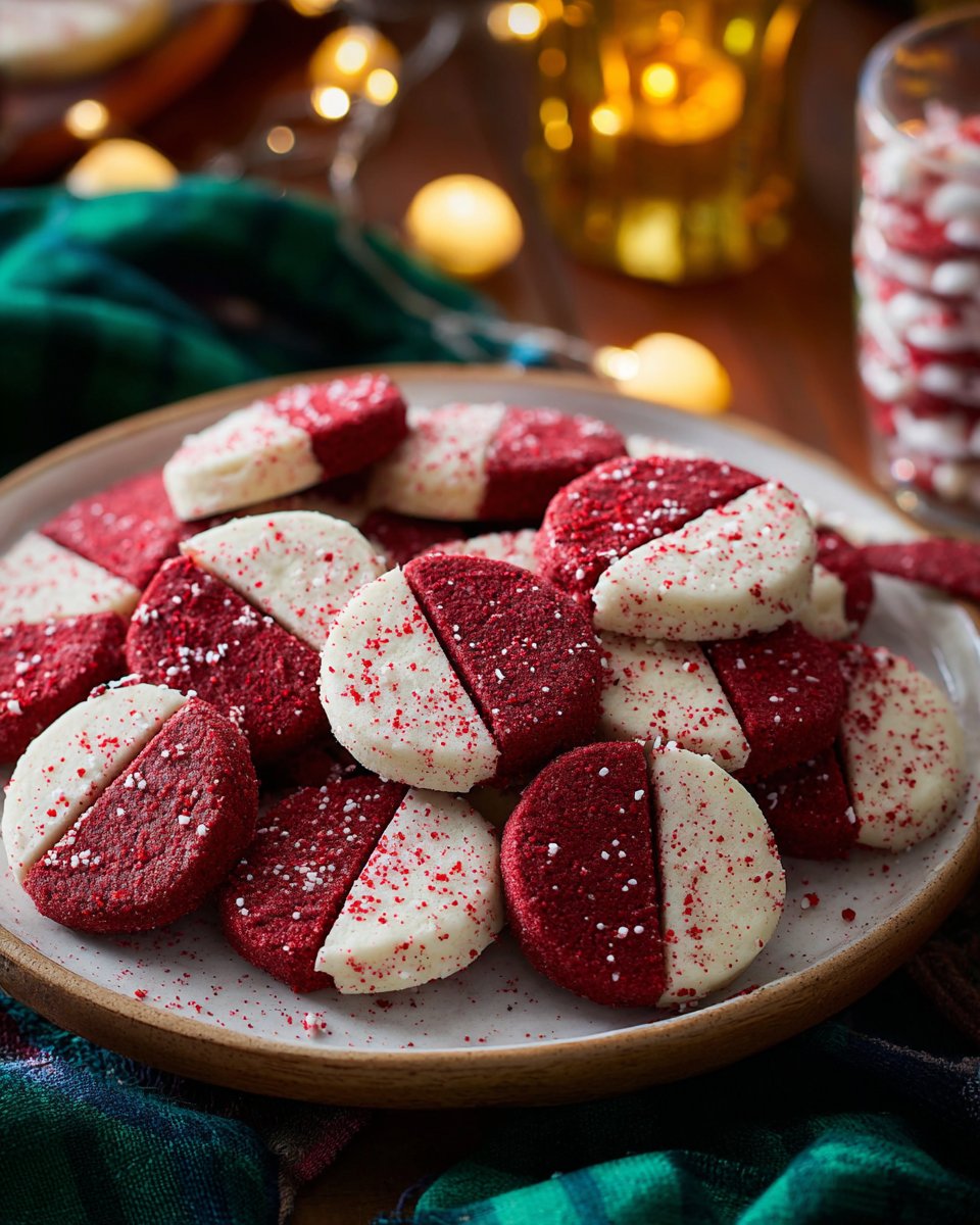 Red Velvet Shortbread Cookies
