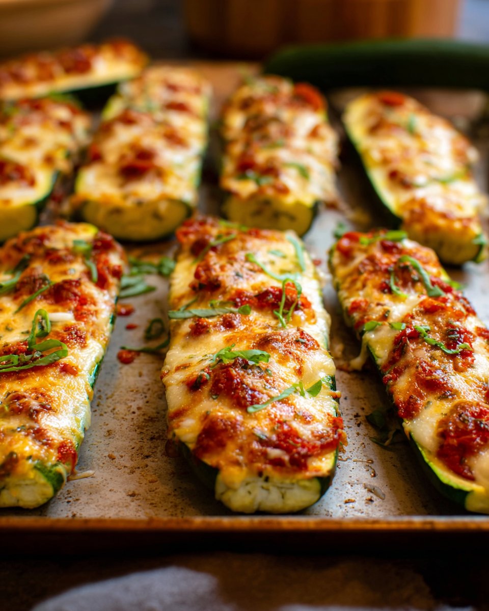 Zucchini Pizza Boats
