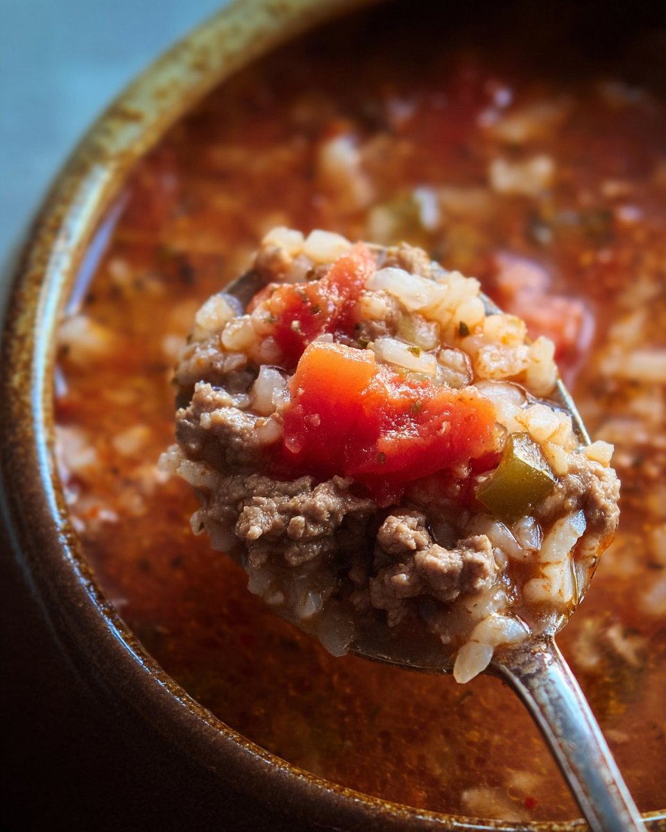Slow Cooker Stuffed Pepper Soup
