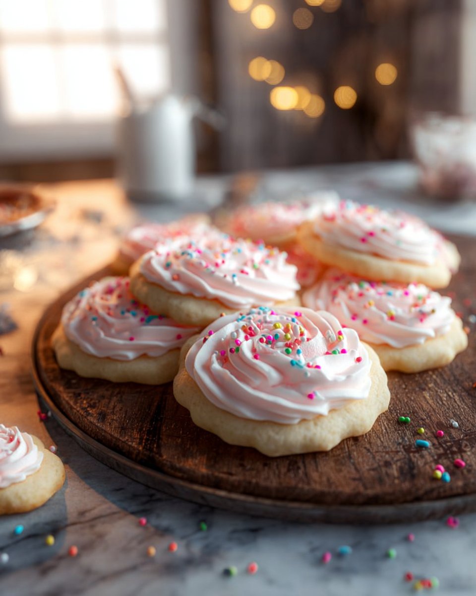 Sugar Cookies with Vanilla Frosting
