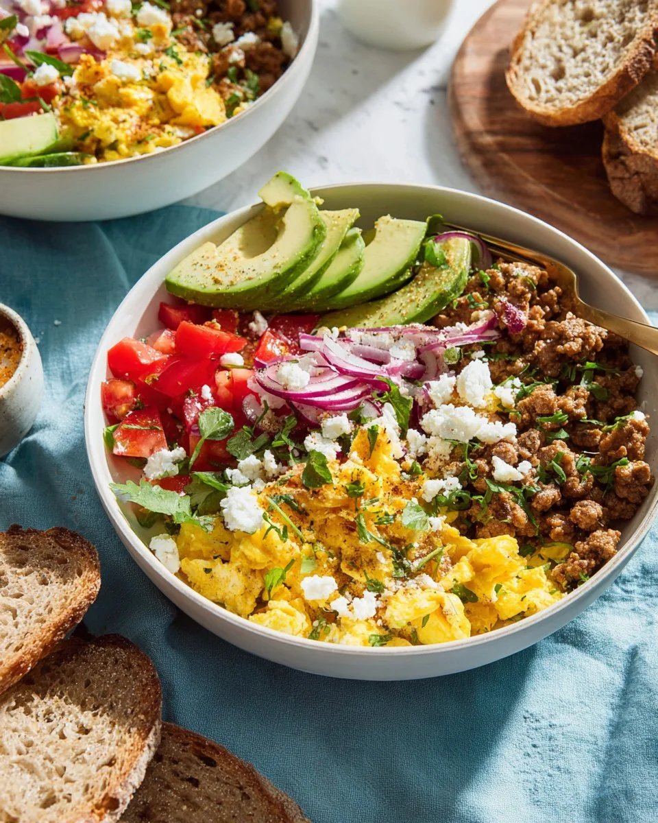 Colorful and nutritious breakfast bowls filled with fruits and grains