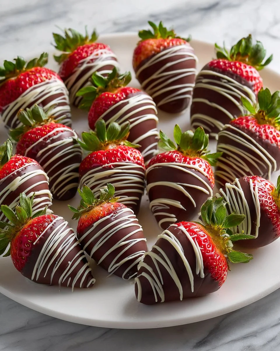 Delectable chocolate covered strawberries ready to enjoy