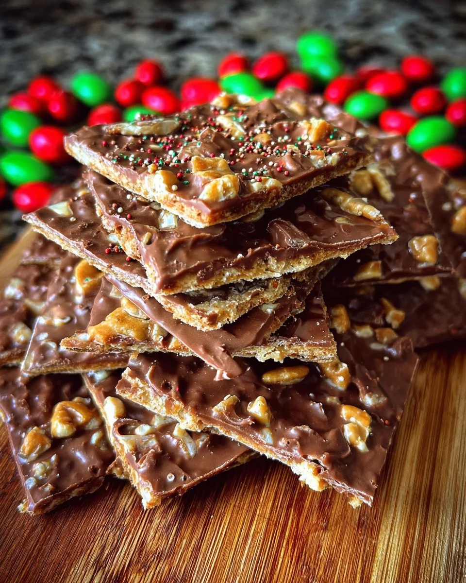 Delicious chocolate toffee crackers for a sweet and salty snack