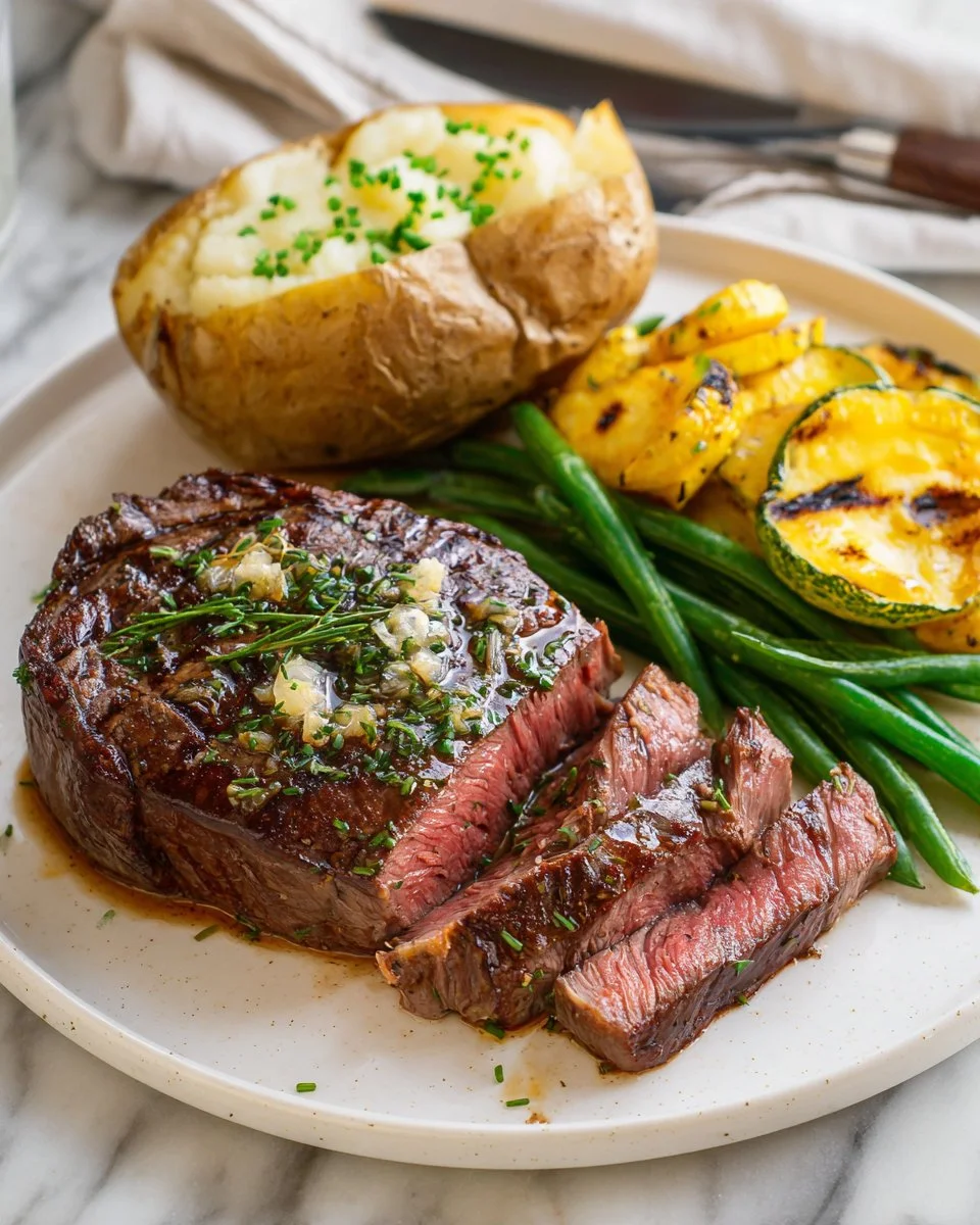 Perfectly grilled steak on a grill with smoke and seasoning.