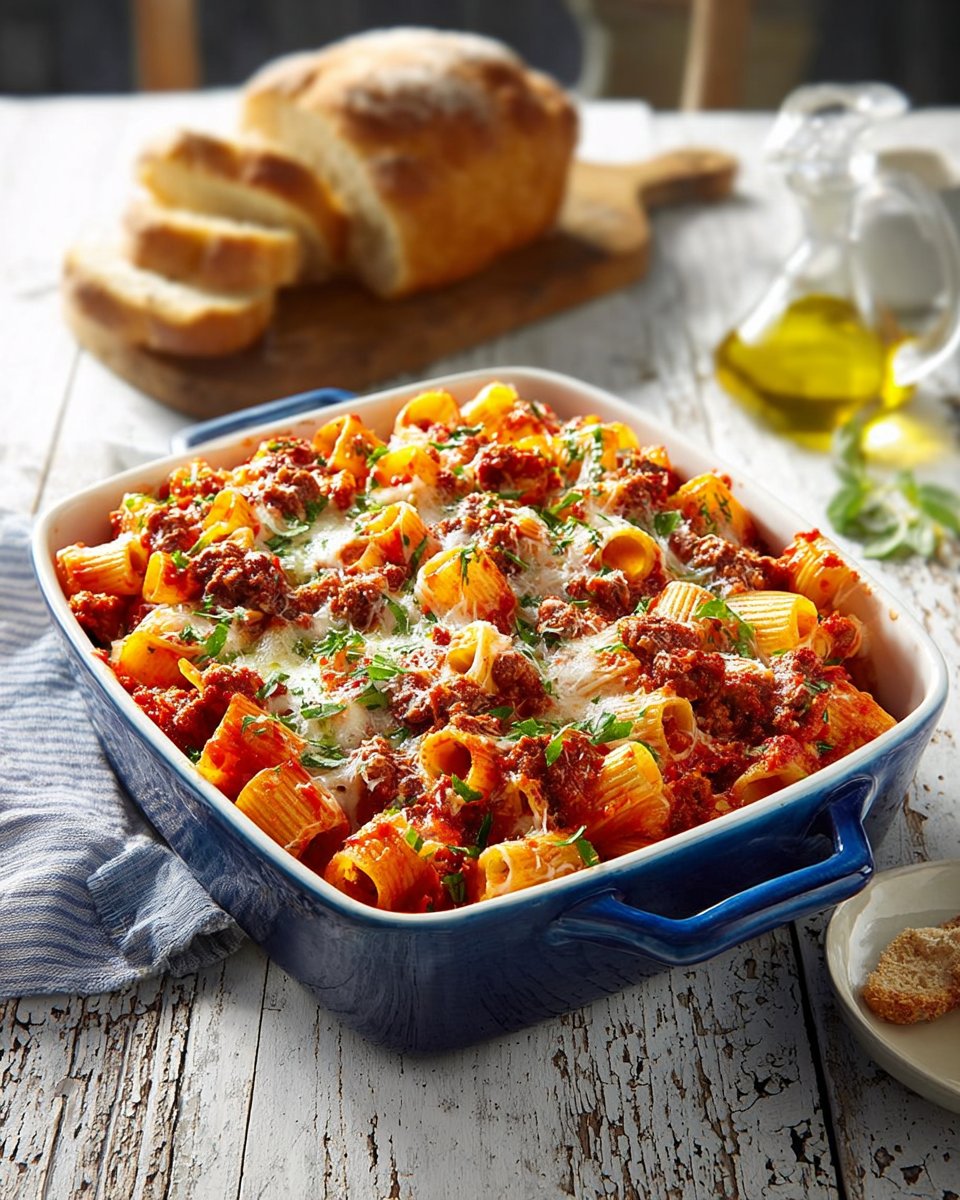 Four-Cheese Sausage Rigatoni