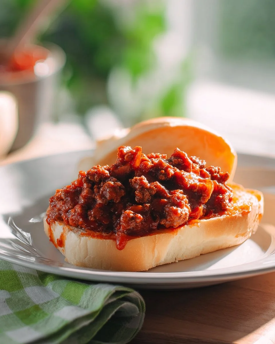 Delicious Italian Sausage Sloppy Joes served on a bun
