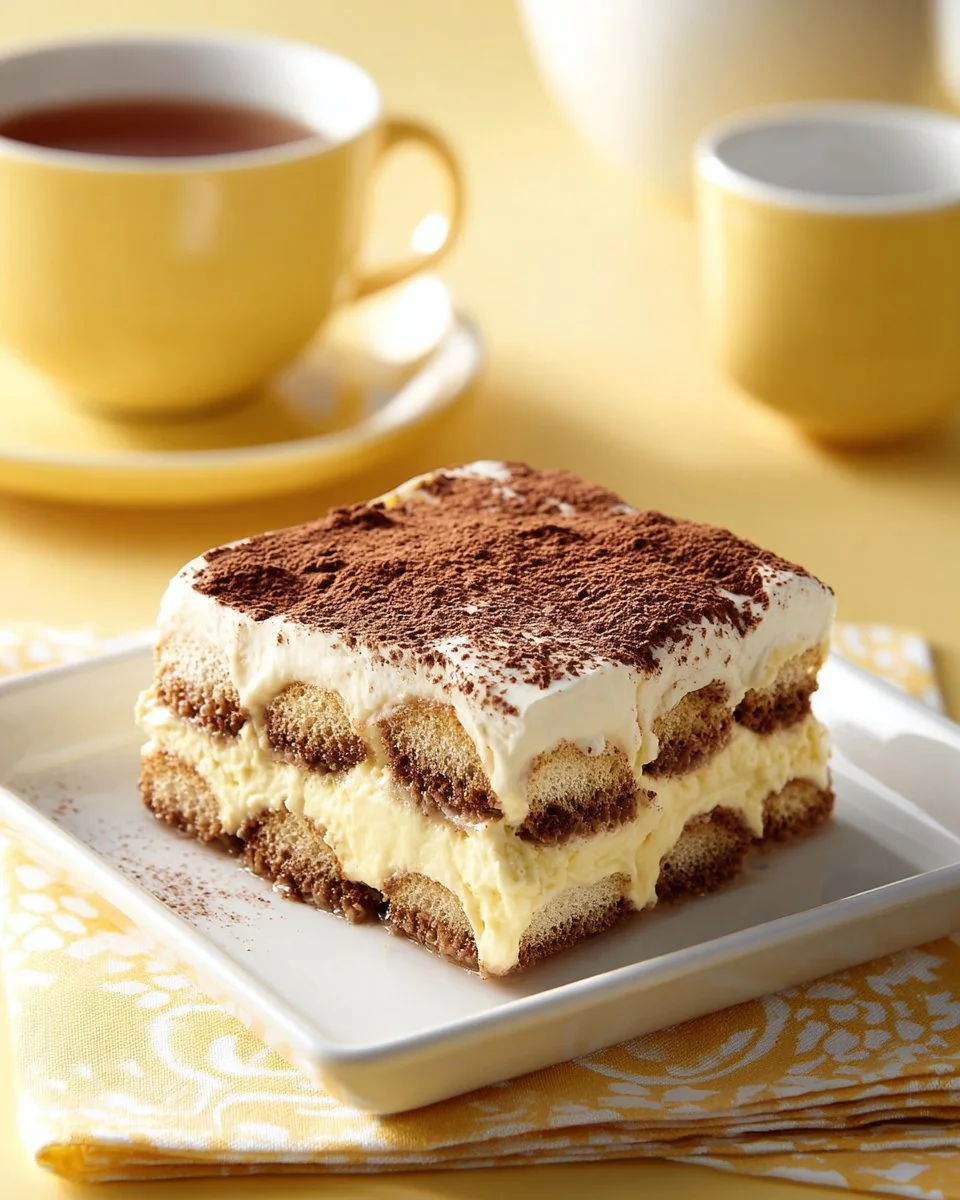 Delicious make-ahead tiramisu dessert layered with coffee and mascarpone