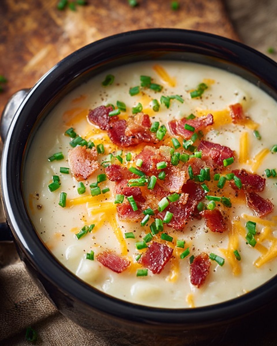 Slow Cooker Loaded Potato Soup