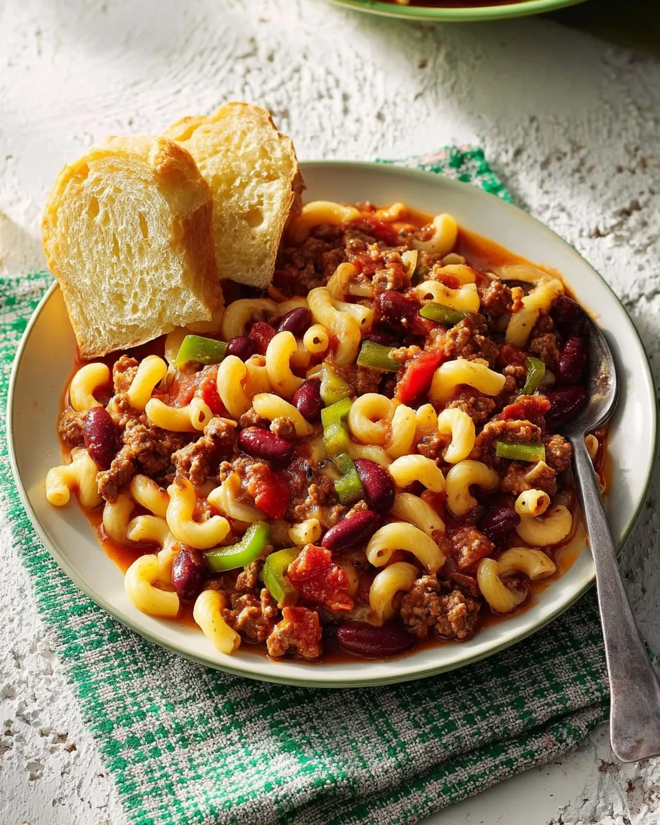 Bowl of slow-cooked spicy goulash with rich ingredients and herbs