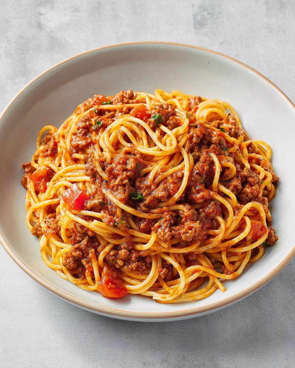 Delicious slow cooker spaghetti sauce simmering in a pot