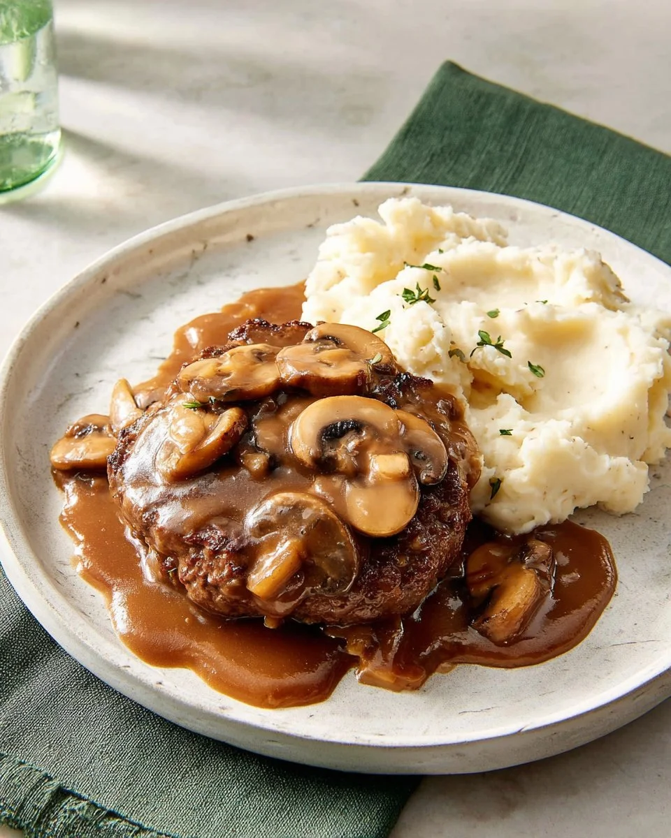 Swedish meat patties served with rich brown gravy on a plate