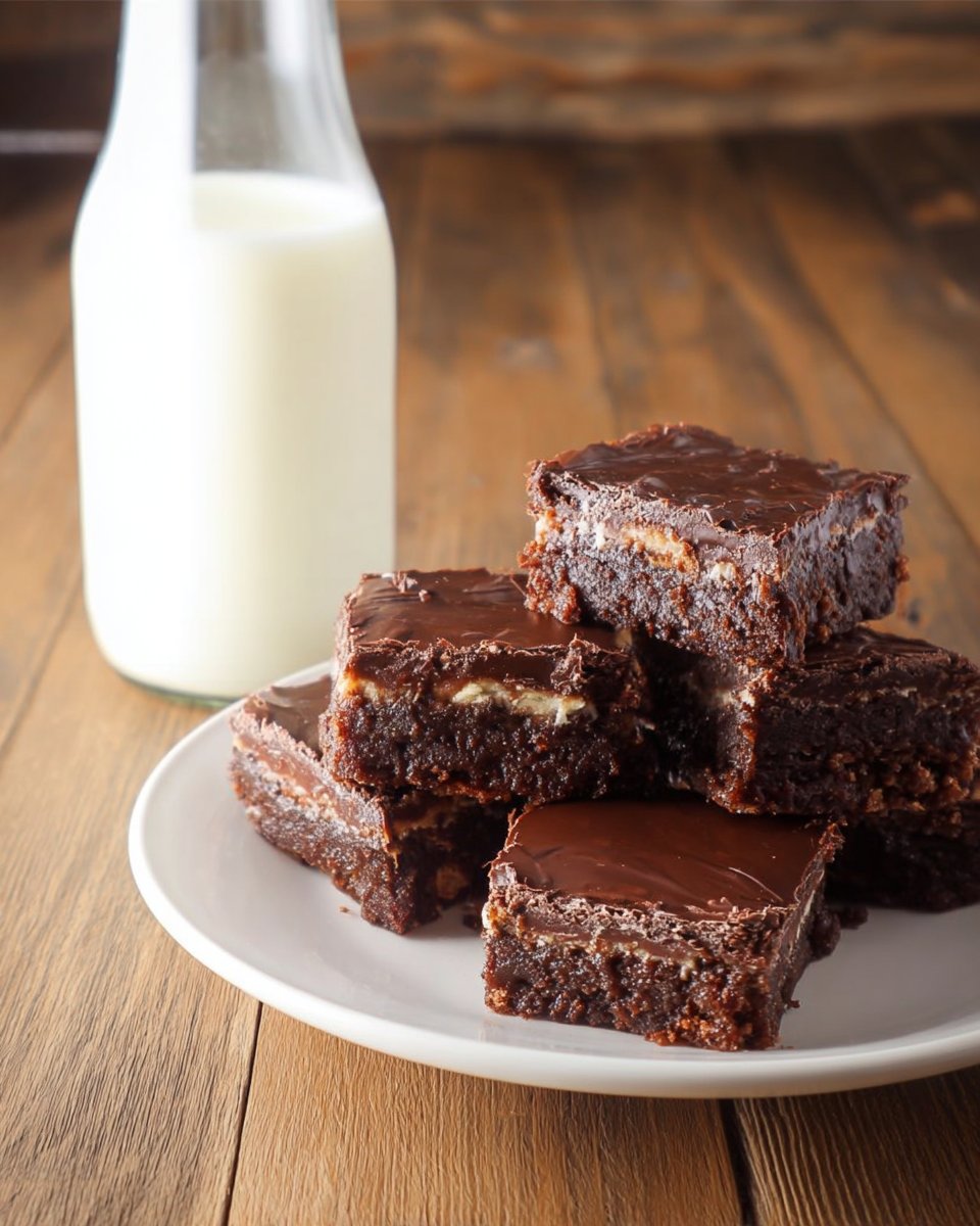 Peanut Butter Caramel Stuffed Brownies